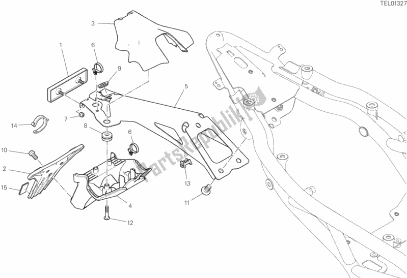 Todas las partes para 20a - Soporte De Placa de Ducati Hypermotard 950 Thailand 2020